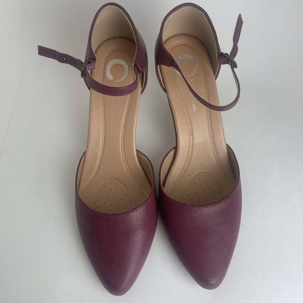Journee Collection Womens Tru Comfort Foam Bettie Pump Wine Size‎ 10 New No Box - Picture 3 of 9
